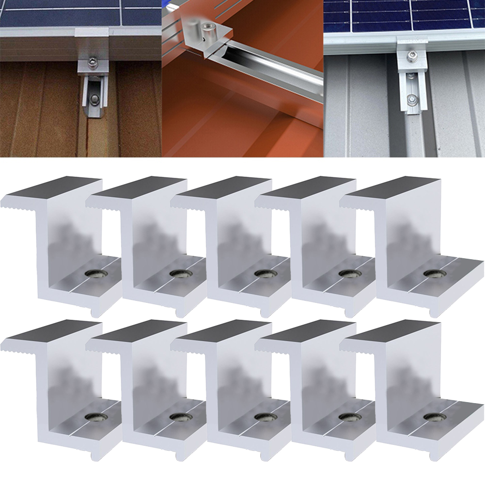 10Pcs 태양 전지 패널 브래킷 키트 PV 모듈 래킹 - Renewable Energy Systems 리뷰 및 가격